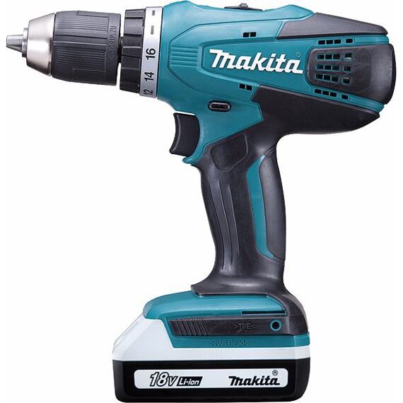 MAKITA DF457DWLX1 aku vŕtací skrutkovač s lampou a s príslušenstvom 18V/2*1,5Ah