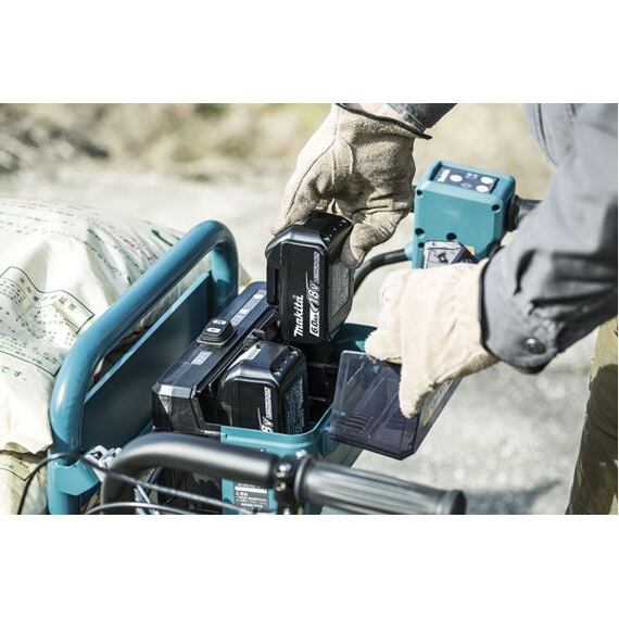 MAKITA DCU180Z aku přepravní kolečko, 18V bez baterie, max.130kg, 0-1,5/3,5km/hod, bez korby a koše