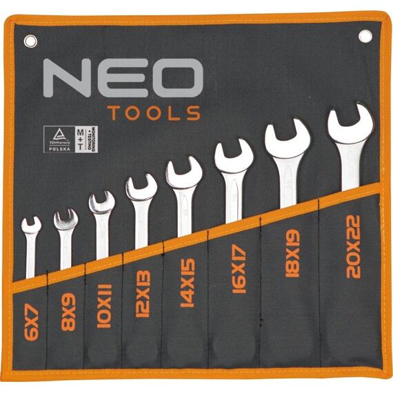 NEO TOOLS kľúče ploché 6-22 8ks 09-851