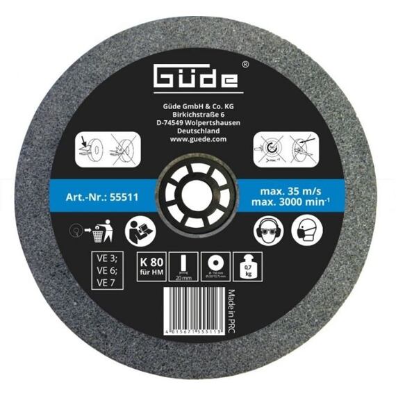 GÜDE kotouč brusný 150mm, K80 pro GDS150 55511