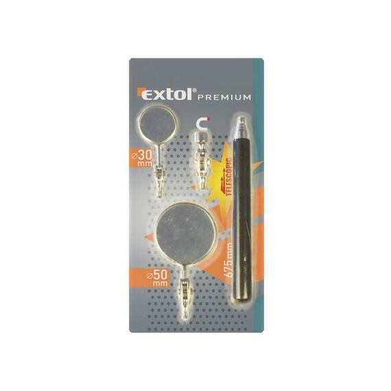 EXTOL Premium sada teleskopická 4-dílná, zrcátka + magnet, 675mm 8863010
