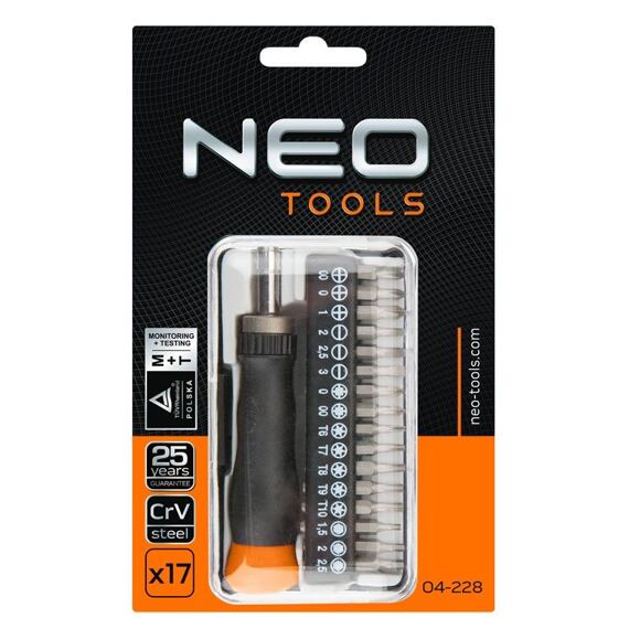 NEO TOOLS šroubováky precizní 18ks 04-228