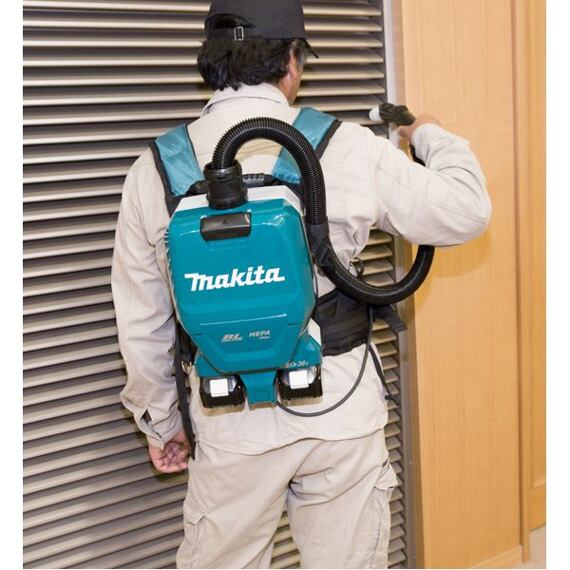 MAKITA DVC261ZX11 aku zádový vysavač 2*18V, bezuhlíkový motor, 11kPa, 2l nádoba, bez baterie