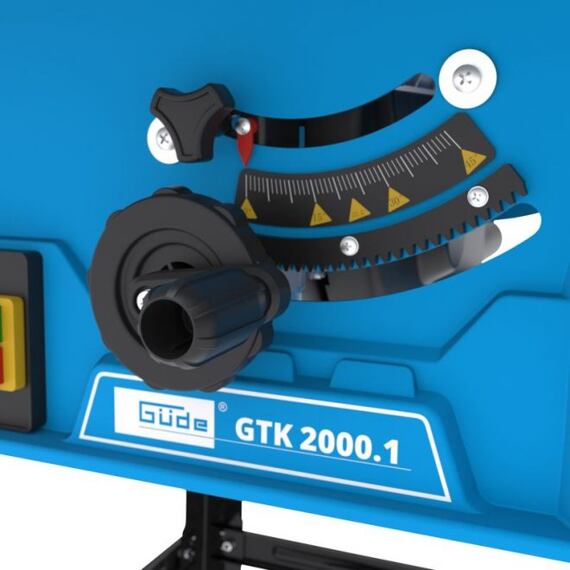 GÜDE GTK 2000.1 stolová píla 2000 W, rez pri 90° = 87 mm, oceľový stôl