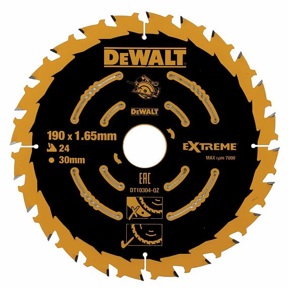 DeWalt DT10304 pilový kotouč 190*30mm, 24Z ATB +20° univerzální řez