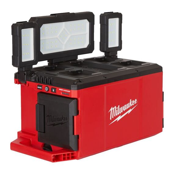 MILWAUKEE M18 POALC-0 lampa PACKOUT 3 otočné hlavy, 18V/230V, 3000/1500/1000lm, bez aku