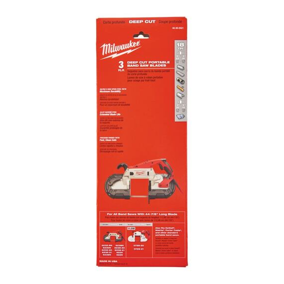 MILWAUKEE 48390521 pílový pás 1140*12,7*0,51mm, 18Tpi, na oceľ, nerez, liatinu, balenie 3ks