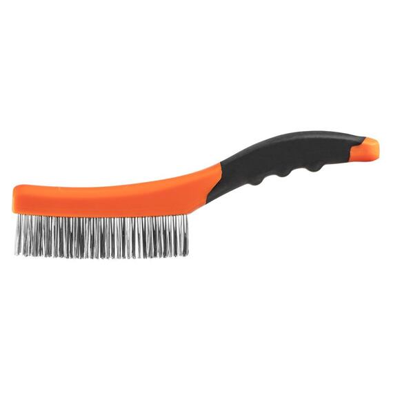 NEO kartáč drátěný ruční 4*16, rukojeť nylon, NEREZ, 39-050