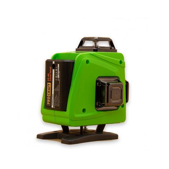 PROCRAFT laser křížový, ZELENÝ, samonivelační, linka 1cm nad zemí, aku 3,7V/4Ah, držák, LE-4G
