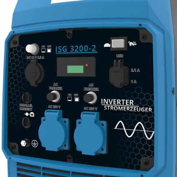 GÜDE ISG 3200-2 elektrocentrála invertorová 230V, výkon 3,5kW/3,2kW, elektronika AVR