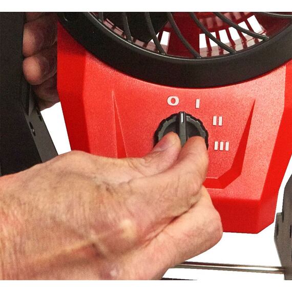 MILWAUKEE M12 AF-0 aku ventilátor 12V, pr.150mm, 3-rýchlostný, otočenie o 360°, bez batérie