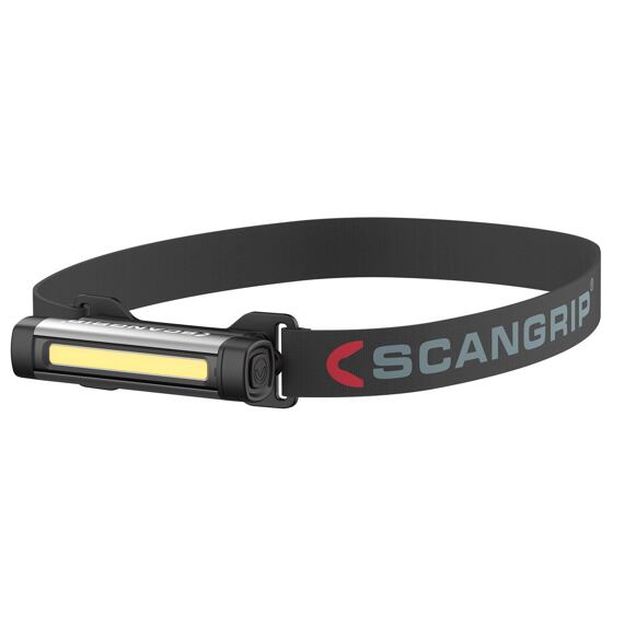 SCANGRIP čelovka FLEX WEAR KIT, bodové a prostorové světlo, 75-150/100 lm, dobíjecí USB