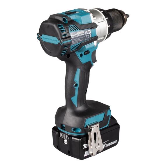 MAKITA DDF489RTJ aku bezuhlíkový šroubovák 18V/2*5Ah LXT, 73Nm, 0-550/1800 ot./min., MAKPAC