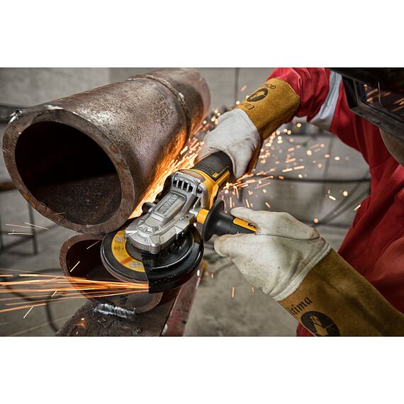 DeWalt DCG405FNT aku bezuhlíková úhlová bruska 125mm, plochá hlava, 18V bez baterie, kufr TSTAK