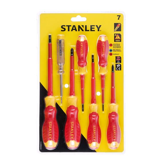 STANLEY STHT60031-0 sada elektrikářských šroubováků PZ + PL, 7-dílná, zkoušečka