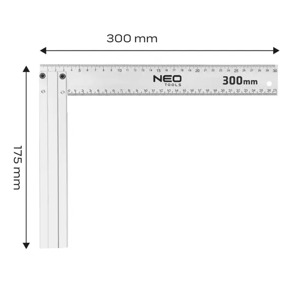 NEO úhelník 300*175mm Al, 72-145