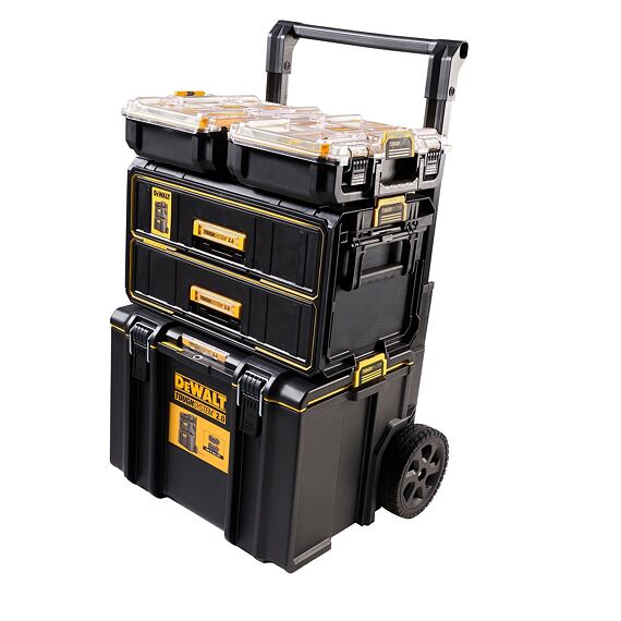 DeWalt DWST83529-1 zásuvkový kufrík ToughSystem 2.0, 2 zásuvky, guličkové ložiská vo výsuvoch