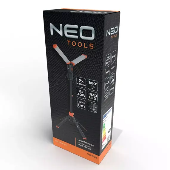 NEO svítilna DUO na stojanu 230V, 2*4300lm, otočné o 360°, 99-099