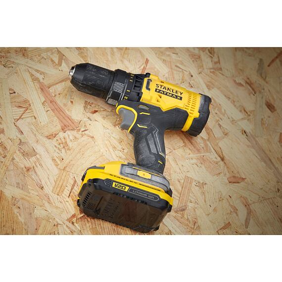 STANLEY SFMCD700C2S aku bezuhlíková vrtačka 18V/2*1,5Ah, 50Nm, 0-350/1500 ot./min, taška