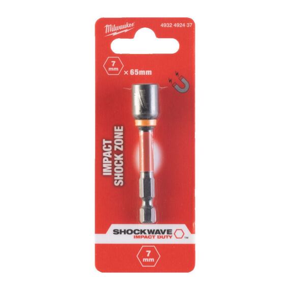 MILWAUKEE 4932492437 magnetická hlavice 7*65mm SHOCKWAVE IMPAC DUTY, pro ráz. utahováky