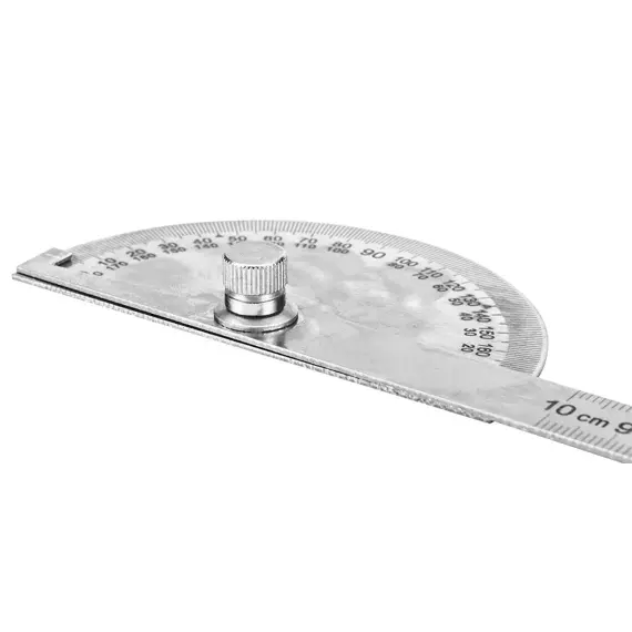 NEO úhloměr obloukový 180°/100mm s pravítkem, nerez, 72-320