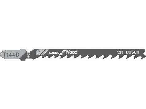 BOSCH 2608630040 pílky do priamočiarej píly T144D 100mm, drevo, dosky 5ks