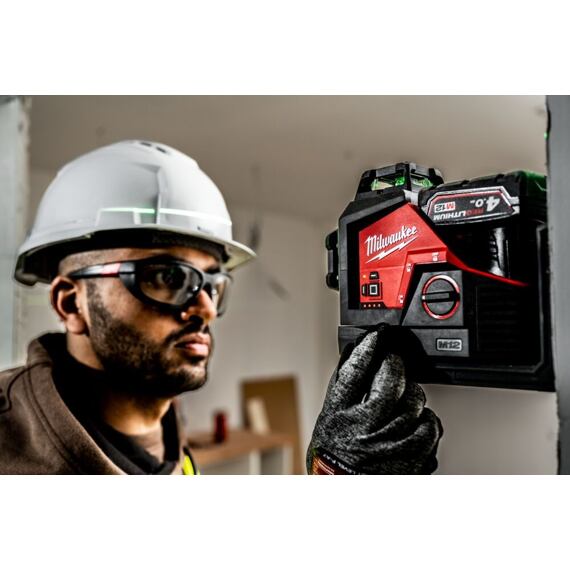 MILWAUKEE M12 CLL4P-0C křížový liniová laser ZELENÝ, samonivelace, 38m/100m s detektorem, 4933479202