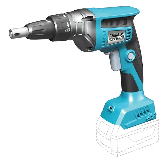 DEDRA aku šroubovák na sádrokarton bezuhlíkový s podavačem 18V, 0-4200 ot./min., bez baterie DED7159