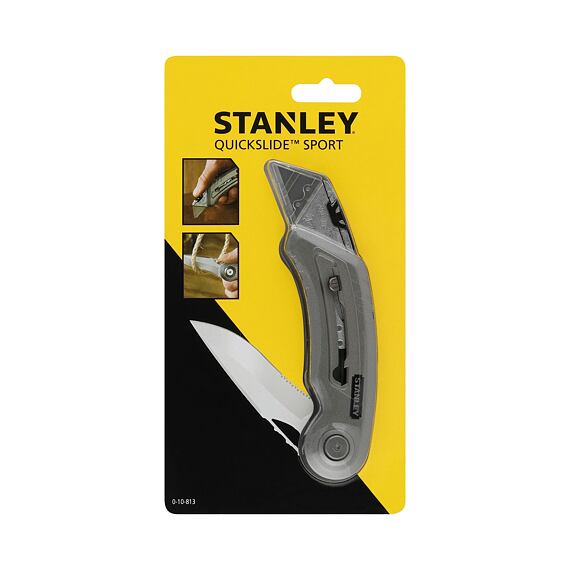 STANLEY 0-10-813 nůž sportovní QUICKSLIDE zavírací s pojistkou, čepel 75mm