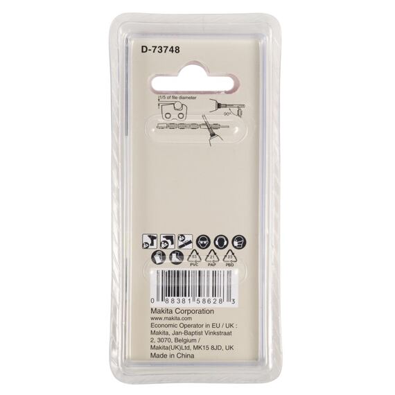 MAKITA D-73748 pilník kulatý průměr 4mm pro broušení řetězu upnutí 1/4" 6-ti hran do vrtačky