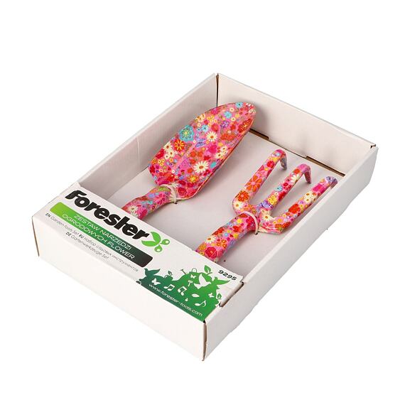 zahradní nářadí 2ks, hrabičky + sázecí lopatka, FLOWER Forester, 9295