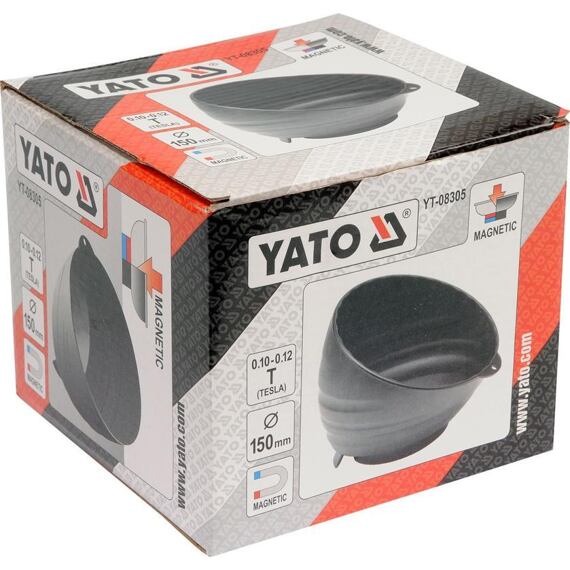 YATO miska magnetická pro vodorovné i svislé uchycení, 150mm, výška 50-130mm, YT-08305
