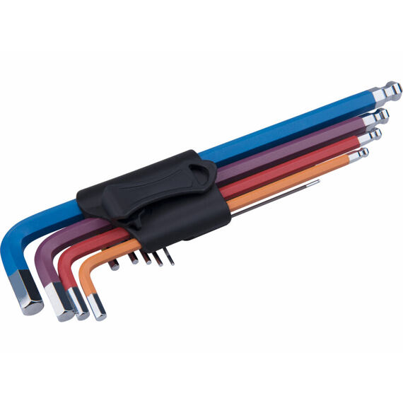 EXTOL Premium sada imbus klíčů s kuličkou 1,5-10mm, S2, barevné 8819316