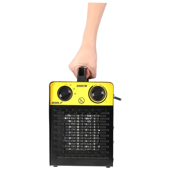 DEDRA ohřívač vzduchu 230V, 25/1000/2000W, proud vzduchu 148 m3/h., PTC keramické tělěso DED9930C1
