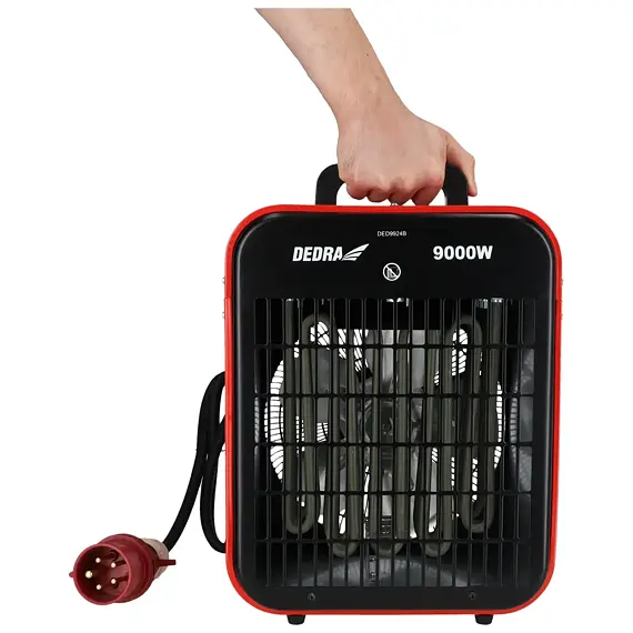 DEDRA ohřívač elektrický 9kW, 400V, termostat, pojistka proti přehřátí DED9924B