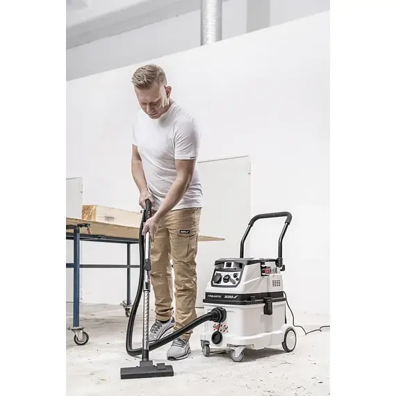 DEDRA vysavač průmyslový 230V/1600W, třída "M", automatický oklep, pneu připojení, DED6609P