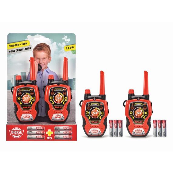 DICKIE vysílačky Walkie Talkie Fun dětské, baterie 6*AAA součástí, D18195