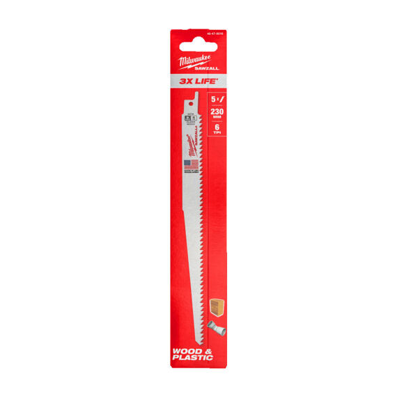MILWAUKEE 48475016 pilky do ocasky. 230*6TpI, dřevo, plasty, 5ks