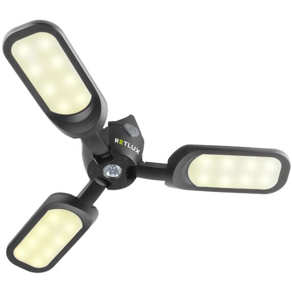 RETLUX RPL 601 svítilna kempingová SOLAR, 200lm, 3,7V/1,6Ah, rozložení do tvaru lustru