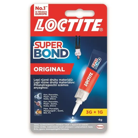 LOCTITE Super Bond Original - 4g (keramika, plast, guma, kůže, dřevo), ne pro PP, PE a jemná kůže