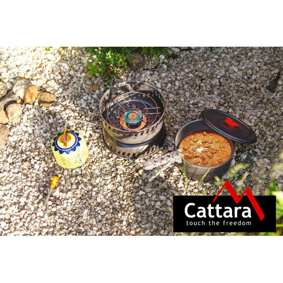 CATTARA vařič TREK se sadou nádobí 6ks, na kartuše 7/16"