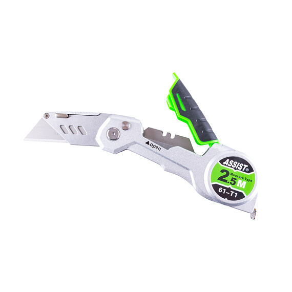 ASSIST nůž kovový sklopný 2v1, svinovací 2,5metr, 2* lichoběžníkový břit, 101089