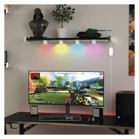 EMOS GoSmart LED bodové svítidlo - řetěz 255 cm, 12 dílů, 7 W, RGBIC+CCT, stmívatelné, WiFi, ZIW15CR