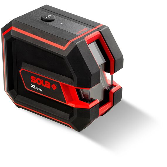SOLA X2 GREEN křížový laser ZELENÝ REAL GREEN, samonivelace, dosah 30m, s přijímačem 80m
