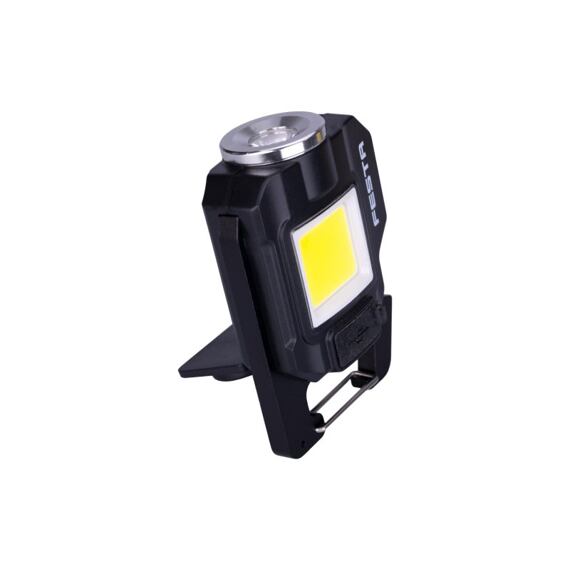FESTA LED COB MINI nabíjecí svítilna 750lm, 3,7V/0,45Ah, magnet, stojánek, závit 1/4", 37655