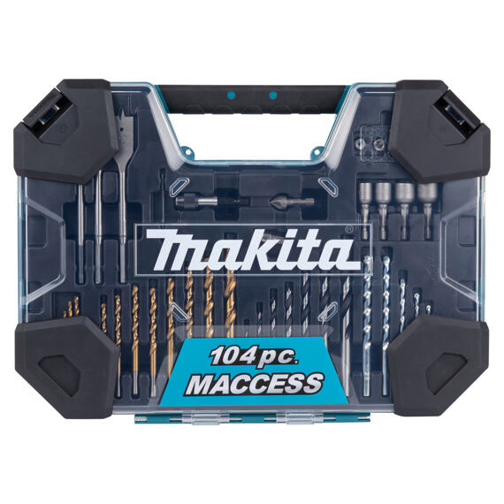 MAKITA E-22604 sada bitov, vrtákov a príslušenstva 104 ks, PH kufor (old=D-31778)