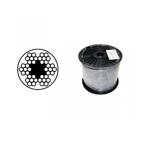 lanko 3/4mm ocel PVC Zn DIN 3055 (6*7M-FC)