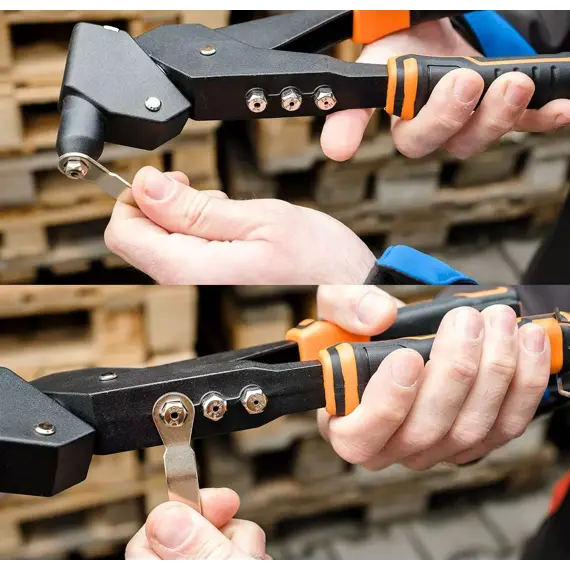 NEO TOOLS nýtovací kleště otočné Al+Fe+Cu+Inox, 18-102-1