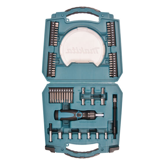MAKITA D-42020 sada bitů 1/4" a hlavic se šroubovákem 65 ks v plastovém kufru