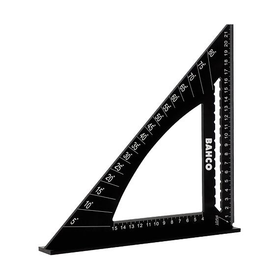 BAHCO úhelník tesařský 220mm, laserové značení, stupnice na spodní hraně, 9045-T-220